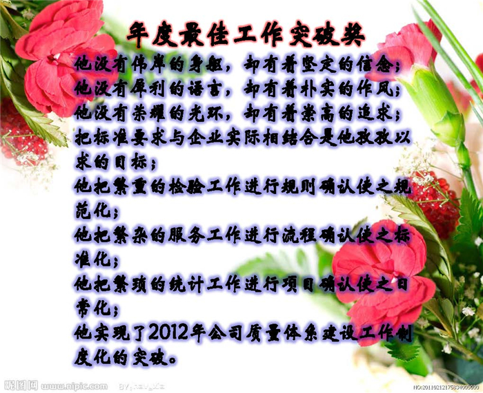 最佳工作突破奖